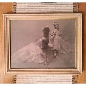 Vintage Lithograph Print by August von Munchhausen Ballet Dancers 18.5"x14.5"